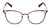 Front View of Book Club Dutiful Scammed Lady Cateye Semi-Rimless Reading Glasses Wine Red 55mm