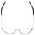 Top View of Book Club Hard Crimes Designer Reading Eye Glasses with Custom Cut Powered Lenses in Black Silver Unisex Pilot Full Rim Metal 55 mm