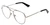 Profile View of Book Club Hard Crimes Designer Single Vision Prescription Rx Eyeglasses in Black Silver Unisex Pilot Full Rim Metal 55 mm