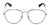 Front View of Book Club Hard Crimes Designer Bi-Focal Prescription Rx Eyeglasses in Black Silver Unisex Pilot Full Rim Metal 55 mm