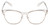 Front View of Book Club Late Hesitation Unisex Cateye Semi-Rimless Reading Glasses Silver 54mm