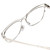 Close Up View of Book Club Late Hesitation Unisex Cateye Semi-Rimless Reading Glasses Silver 54mm