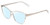 Profile View of Book Club Late Hesitation Designer Blue Light Blocking Eyeglasses in Gloss Silver Unisex Cat Eye Full Rim Metal 54 mm