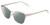 Profile View of Book Club Late Hesitation Designer Polarized Sunglasses with Custom Cut Smoke Grey Lenses in Gloss Silver Unisex Cat Eye Full Rim Metal 54 mm