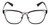 Front View of Book Club Late Hesitation Unisex Cateye Semi-Rimless Reading Glasses Black 54 mm