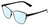 Profile View of Book Club Late Hesitation Designer Blue Light Blocking Eyeglasses in Gloss Black Unisex Cat Eye Full Rim Metal 54 mm