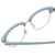 Close Up View of Book Club One Drew Over English Test .5-Rimless Reading Glasses Blue Silver 52mm