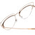 Close Up View of Book Club 100 Beers Solitude Cateye Semi-Rimless Reading Glasses 55 mm Rose Gold