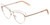 Profile View of Book Club One Hundred Beers Solitude Designer Reading Eye Glasses with Custom Cut Powered Lenses in Rose Gold Ladies Cat Eye Full Rim Metal 55 mm