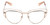 Front View of Book Club One Hundred Beers Solitude Designer Reading Eye Glasses with Custom Cut Powered Lenses in Rose Gold Ladies Cat Eye Full Rim Metal 55 mm