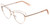 Profile View of Book Club One Hundred Beers Solitude Designer Single Vision Prescription Rx Eyeglasses in Rose Gold Ladies Cat Eye Full Rim Metal 55 mm