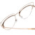 Close Up View of Book Club One Hundred Beers Solitude Designer Bi-Focal Prescription Rx Eyeglasses in Rose Gold Ladies Cat Eye Full Rim Metal 55 mm