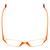 Top View of Book Club Tail of Two Kitties Cateye Reading Glasses Crystal Peach Orange 53 mm