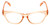 Front View of Book Club Tail of Two Kitties Designer Single Vision Prescription Rx Eyeglasses in Sherbert Crystal Peach Orange Ladies Cat Eye Full Rim Acetate 53 mm