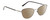 Profile View of Calvin Klein CK20305 Designer Polarized Sunglasses with Custom Cut Amber Brown Lenses in Satin Black Gunmetal Ladies Cat Eye Full Rim Metal 53 mm