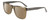 Profile View of Calvin Klein CK22519S Designer Polarized Reading Sunglasses with Custom Cut Powered Amber Brown Lenses in Sage Green Crystal Unisex Panthos Full Rim Acetate 56 mm