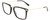 Profile View of Calvin Klein CK22512S Designer Blue Light Blocking Eyeglasses in Gloss Black Gold Unisex Rectangular Full Rim Acetate 53 mm