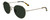 Profile View of Calvin Klein CK21127S Unisex Round Sunglasses in Gold Tortoise Havana/Green 54mm