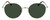 Front View of Calvin Klein CK21127S Unisex Round Sunglasses in Gold Tortoise Havana/Green 54mm