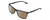 Profile View of Columbia C553S Designer Polarized Reading Sunglasses with Custom Cut Powered Amber Brown Lenses in Matte Slate Grey Unisex Rectangular Full Rim Acetate 62 mm