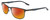 Profile View of Columbia C117S Designer Polarized Sunglasses with Custom Cut Red Mirror Lenses in Satin Gun Metal Grey Unisex Oval Full Rim Metal 59 mm