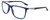 Profile View of Columbia C553S Designer Reading Eye Glasses in Matte Navy Blue Silver Unisex Rectangular Full Rim Acetate 62 mm
