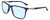 Profile View of Columbia C553S Designer Blue Light Blocking Eyeglasses in Matte Navy Blue Silver Unisex Rectangular Full Rim Acetate 62 mm