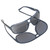 Side View of REVO HANK Unisex Aviator Designer Sunglass Slate Blue Crystal/Graphite Grey 62mm
