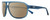 Profile View of REVO HANK Designer Polarized Sunglasses with Custom Cut Amber Brown Lenses in Slate Grey Blue Unisex Pilot Full Rim Acetate 62 mm
