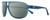 Profile View of REVO HANK Designer Polarized Sunglasses with Custom Cut Smoke Grey Lenses in Slate Grey Blue Unisex Pilot Full Rim Acetate 62 mm