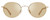 Front View of REVO RILEY S Unisex Round Sunglasses Gold Tortoise Havana/Champagne Mirror 50 mm