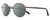 Profile View of REVO RILEY S Designer Polarized Reading Sunglasses with Custom Cut Powered Smoke Grey Lenses in Gun Metal Silver Black Unisex Round Full Rim Stainless Steel 50 mm
