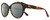 Profile View of REVO ROSE Designer Polarized Sunglasses with Custom Cut Smoke Grey Lenses in Tortoise Havana Brown Ladies Cat Eye Full Rim Acetate 55 mm