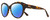 Profile View of REVO ROSE Designer Polarized Reading Sunglasses with Custom Cut Powered Blue Mirror Lenses in Tortoise Havana Brown Ladies Cat Eye Full Rim Acetate 55 mm