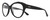 Profile View of REVO ROSE Designer Reading Eye Glasses with Custom Cut Powered Lenses in Gloss Black Ladies Cat Eye Full Rim Acetate 55 mm