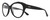 Profile View of REVO ROSE Designer Single Vision Prescription Rx Eyeglasses in Gloss Black Ladies Cat Eye Full Rim Acetate 55 mm