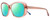Profile View of REVO SAMMY Designer Polarized Reading Sunglasses with Custom Cut Powered Green Mirror Lenses in Pink Crystal Ladies Cat Eye Full Rim Acetate 56 mm