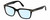 Profile View of Tom Ford CALIBER FT5304-001 Designer Blue Light Blocking Eyeglasses in Gloss Black Gold Unisex Square Full Rim Acetate 54 mm