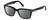 Profile View of Tom Ford CALIBER FT5304-001 Designer Polarized Reading Sunglasses with Custom Cut Powered Smoke Grey Lenses in Gloss Black Gold Unisex Square Full Rim Acetate 54 mm