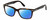 Profile View of Tom Ford CALIBER FT5304-052 Designer Polarized Sunglasses with Custom Cut Blue Mirror Lenses in Brown Tortoise Havana Gold Unisex Square Full Rim Acetate 54 mm