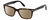 Profile View of Tom Ford CALIBER FT5304-052 Designer Polarized Sunglasses with Custom Cut Amber Brown Lenses in Brown Tortoise Havana Gold Unisex Square Full Rim Acetate 54 mm