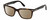 Profile View of Tom Ford CALIBER FT5304-052 Designer Polarized Reading Sunglasses with Custom Cut Powered Amber Brown Lenses in Brown Tortoise Havana Gold Unisex Square Full Rim Acetate 54 mm