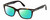 Profile View of Tom Ford CALIBER FT5304-052 Designer Polarized Reading Sunglasses with Custom Cut Powered Green Mirror Lenses in Brown Tortoise Havana Gold Unisex Square Full Rim Acetate 54 mm