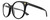 Profile View of Gucci GG0091S Designer Reading Eye Glasses in Gloss Black Gold Ladies Round Full Rim Acetate 52 mm