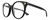 Profile View of Gucci GG0091S Designer Progressive Lens Prescription Rx Eyeglasses in Gloss Black Gold Ladies Round Full Rim Acetate 52 mm