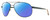 Profile View of Reptile Gladiator Designer Polarized Reading Sunglasses with Custom Cut Powered Blue Mirror Lenses in Matte Gun Metal Black Unisex Pilot Full Rim Metal 62 mm