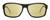 Profile View of Reptile Hawksbill Designer Polarized Reading Sunglasses with Custom Cut Powered Sun Flower Yellow Lenses in Matte Black Unisex Rectangular Full Rim Acetate 58 mm