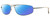 Profile View of Reptile Sierra Designer Polarized Reading Sunglasses with Custom Cut Powered Blue Mirror Lenses in Dark Gun Metal Silver Unisex Pilot Full Rim Metal 60 mm