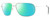 Profile View of Reptile Terrapin Designer Polarized Reading Sunglasses with Custom Cut Powered Green Mirror Lenses in Chrome Silver Unisex Pilot Full Rim Metal 62 mm