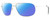 Profile View of Reptile Terrapin Designer Polarized Reading Sunglasses with Custom Cut Powered Blue Mirror Lenses in Chrome Silver Unisex Pilot Full Rim Metal 62 mm